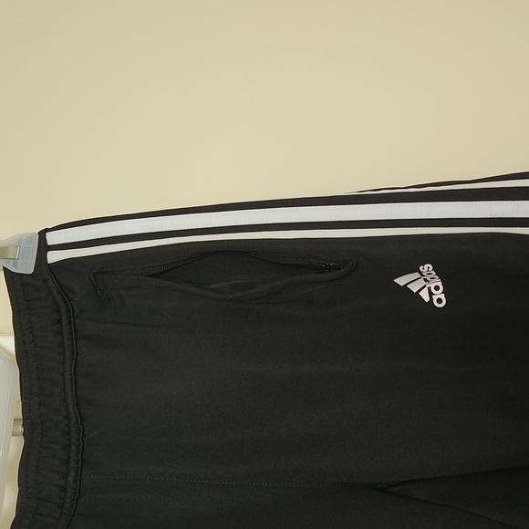 Adidas Juniors Medium Black Climacool Athletic Pants - Picture 3 of 6